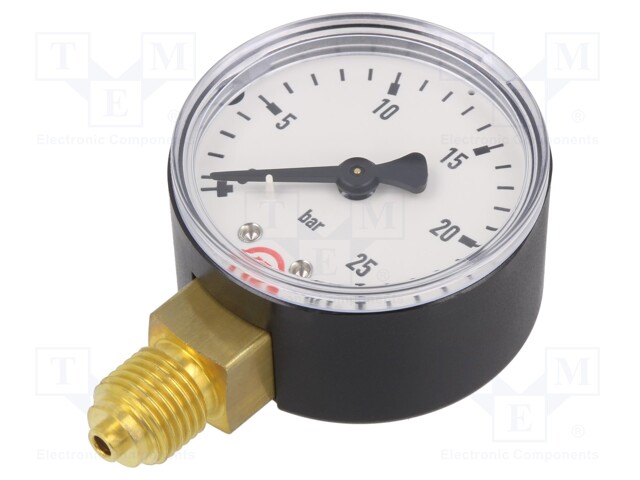 Manometer; 0÷25bar; 50mm; non-aggressive liquids,inert gases