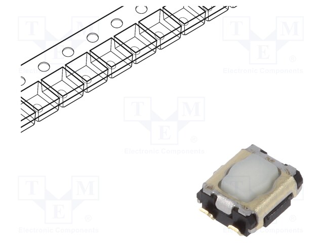 Microswitch TACT; SPST; Pos: 2; SMT; none; 3.5N; 2.9x3.5x1.4mm