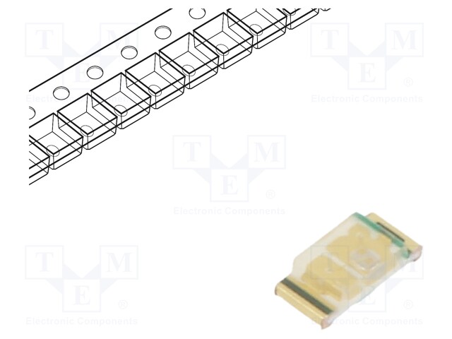 LED; SMD; 1608; blue; 14.5÷36mcd; 1.6x0.8x0.4mm; 120°; 2.5÷2.9V; 2mA