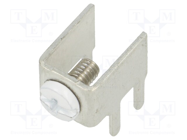 Terminal: screw terminal; THT,screw terminal; white; 7.5x5mm