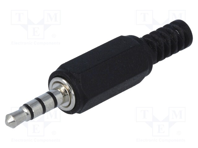 Plug; Jack 2,5mm; male; with strain relief; ways: 4; straight