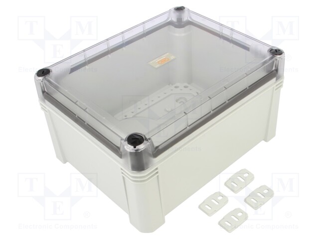 Enclosure: junction box; X: 191mm; Y: 241mm; Z: 126mm; polycarbonate