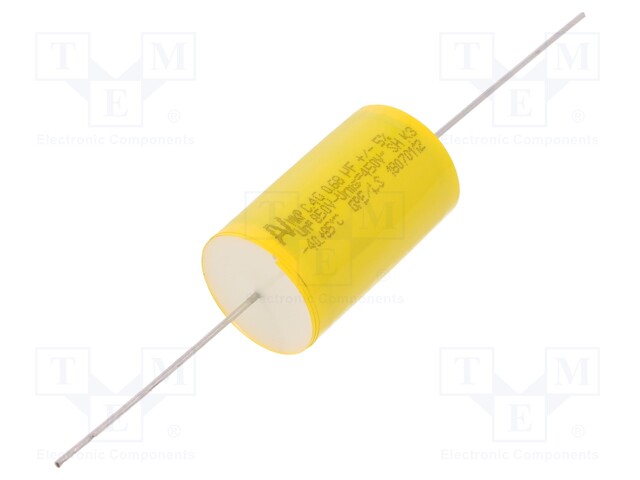 Capacitor: polyester; 0.68uF; Leads: axial; ESR: 4.2mΩ; THT; ±5%