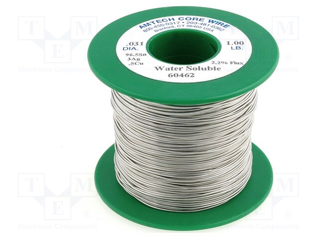 Soldering wire; Sn96,5Ag3Cu0,5; 0.75mm; 450g; lead free; 219°C