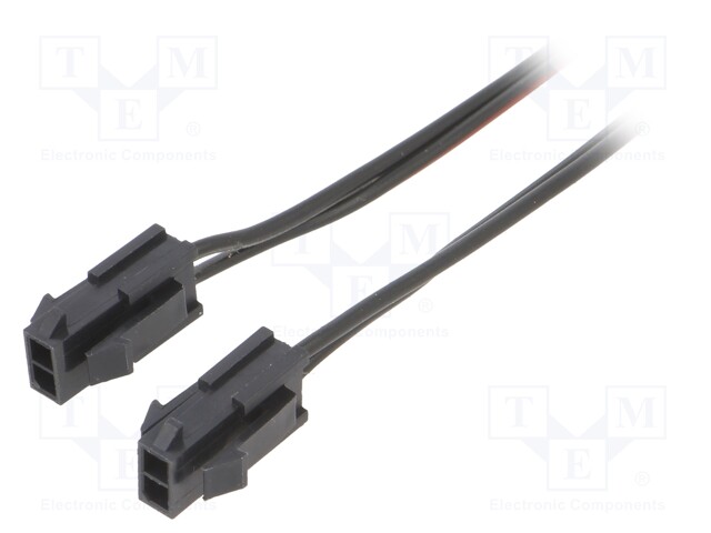 Cable; Micro-Fit 3.0; male-male; PIN: 2; 0.8m; 4A; Insulation: PVC