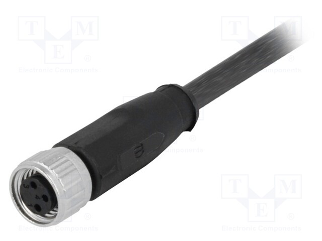 Connector: M8; female; PIN: 3; straight; with lead; plug; 1.5m; TPU