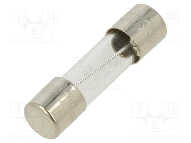 Fuse: fuse; 125mA; 250VAC; glass; 20x5.2mm; brass; bulk