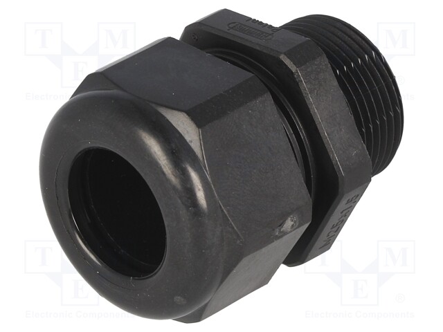 Cable gland; with long thread; M25; IP68; Mat: polyamide; black