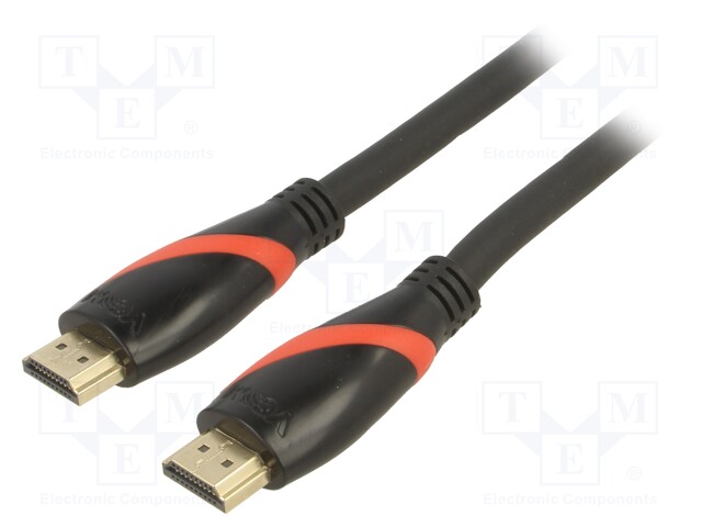 Cable; HDMI 1.4; HDMI plug,both sides; PVC; 3m; black; Core: Cu