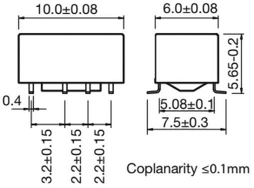 Relay: electromagnetic; DPDT; Ucoil: 12VDC; 0.5A/125VAC; 2A/30VDC