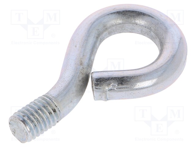 Hook; ring; steel; zinc; 50mm