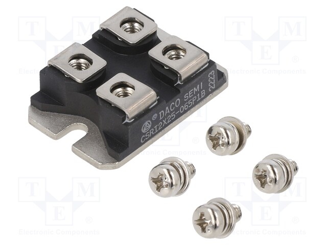 Module: diode; double independent; 650V; If: 2x25A; SOT227B; screw