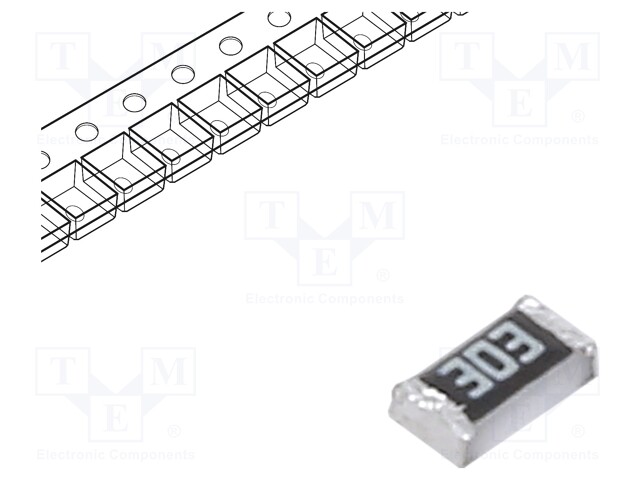 SMD Chip Resistor, 30 kohm, ± 0.1%, 100 mW, 0603 [1608 Metric], Metal Film (Thin Film)