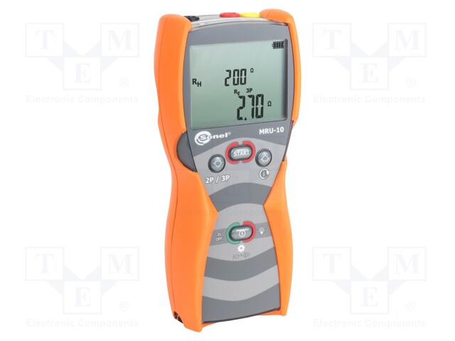 Meter: grounding resistance; LCD,with a backlit; 0÷9999Ω; IP67