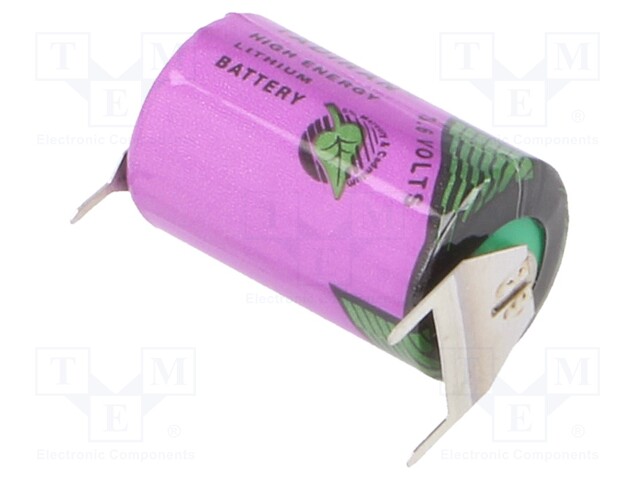 Battery: lithium (LTC); 3.6V; 1/2AA; Ø14.7x25.2mm; 1200mAh