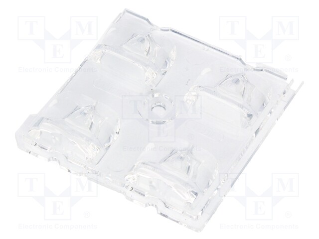 LED lens; square; transparent; H: 7mm; Application: TL1L4,XP-G2