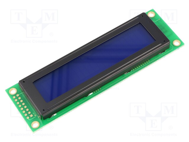 Display: LCD; alphanumeric; STN Negative; 20x2; 116x37x12mm; LED