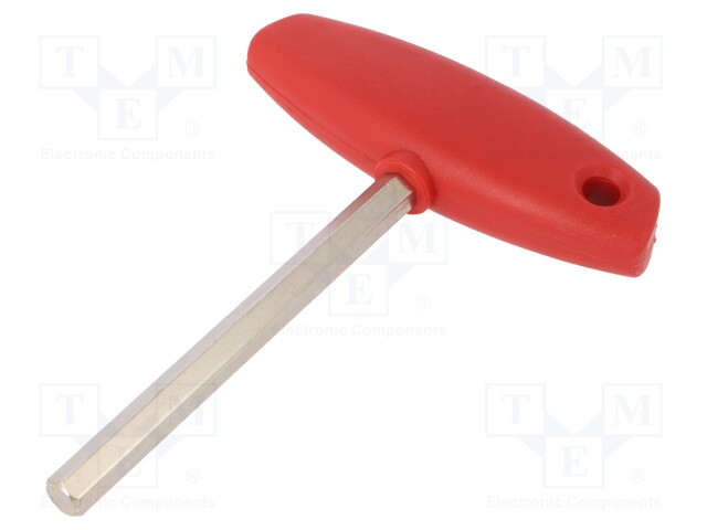 Key; hexagon keys; HEX 8mm; Overall len: 132mm; Kind of handle: T