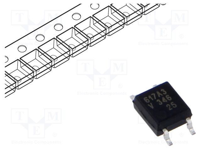 Optocoupler, 1 Channel, MFSOP, 4 Pins, 60 mA, 3.75 kV, 100 %