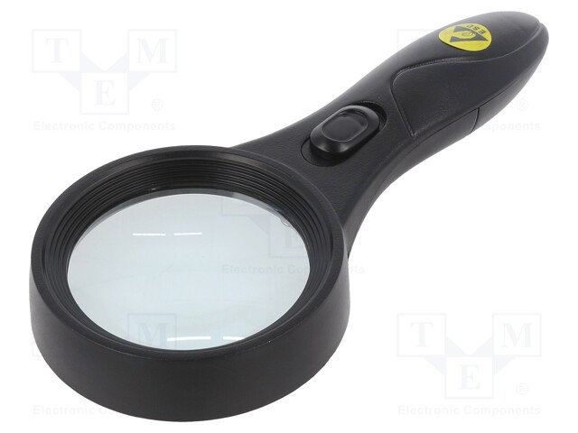 ESD; Tool: hand magnifier; Illumin: LED; Ø60mm; Mag: x2.5