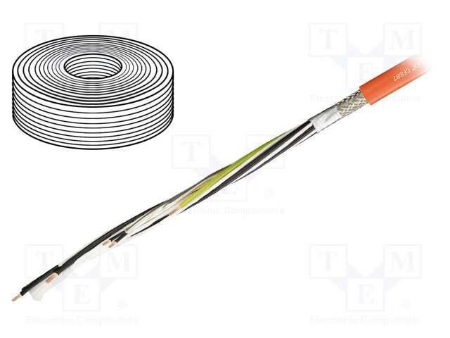 Wire: control cable; chainflex® CF887; 4G1mm2 + 2x2x0,75mm2; PVC