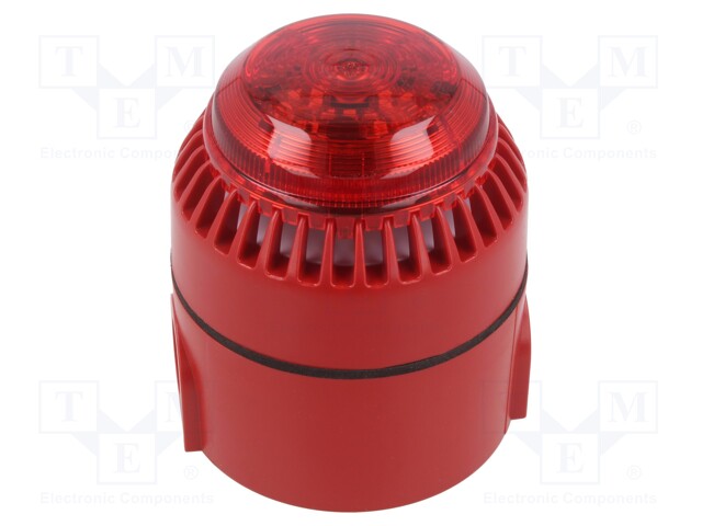 Signaller: lighting-sound; siren,flashing light; LED; red; IP65