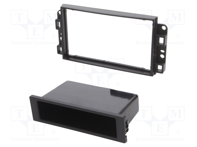 Radio mounting frame; Chevrolet; 2 DIN; black