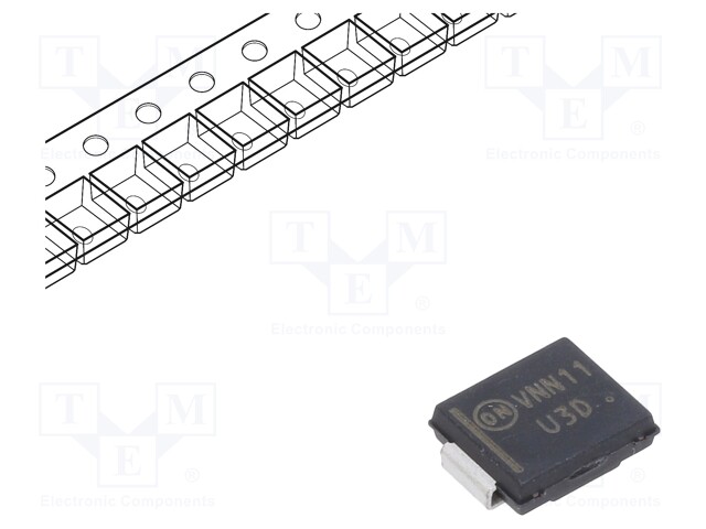 Diode: rectifying; SMD; 200V; 3A; 35ns; Package: reel,tape; SMC