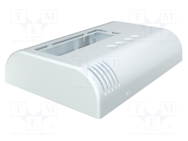 Enclosure: wall mounting; X: 80mm; Y: 120mm; Z: 25mm; ABS; white