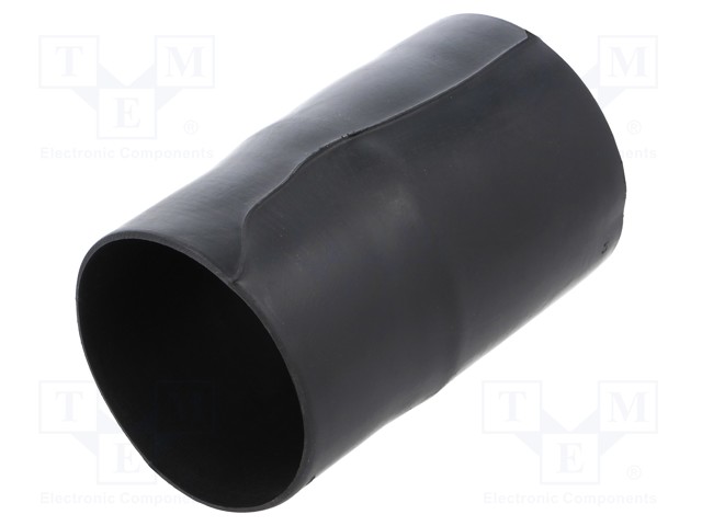 Heat shrink boot; glueless,straight; L: 130.3mm; black; elastomer