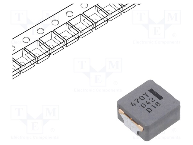 Power Inductor (SMD), AEC-Q200, 47 µH, 3.5 A, Unshielded, 6.8 A, PCC-M1054M Series