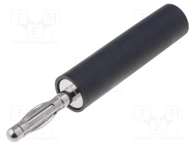 Adapter; 2,4mm banana; 10A; 60VDC; black; Plating: nickel plated