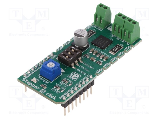 Click board; stepper motor driver; GPIO; TB67S269FTG; 3.3/5VDC