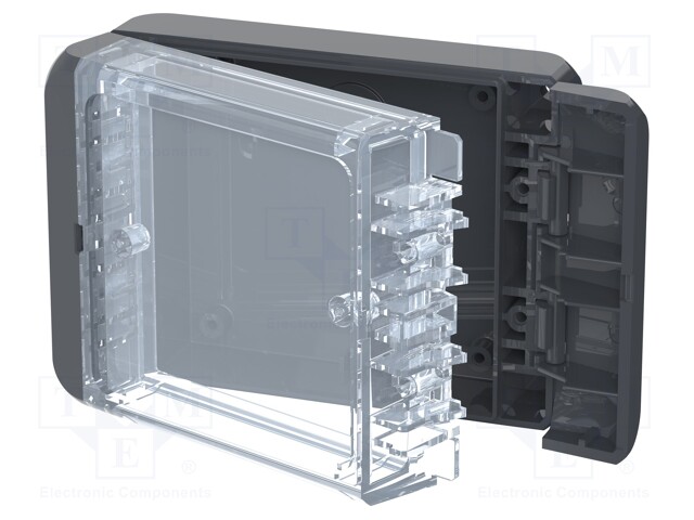 Enclosure: multipurpose; X: 80mm; Y: 113mm; Z: 40mm; BOCUBE; graphite