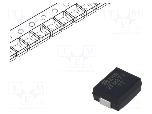 Varistor: ceramics; SMD; 175VAC; 225VDC; 12J; 600A; 250mW; 270V