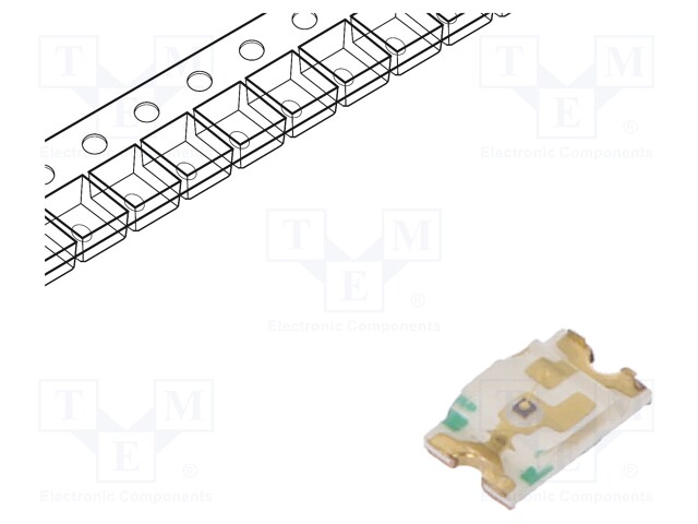 LED; SMD; 0805; orange; 120÷250mcd; 2x1.25x0.4mm; 140°; 2.1÷2.5V