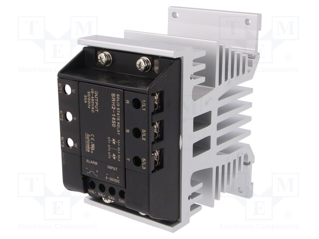 Relay: solid state; Ucntrl: 4÷30VDC; 50A; 48÷480VAC; 3-phase; DIN