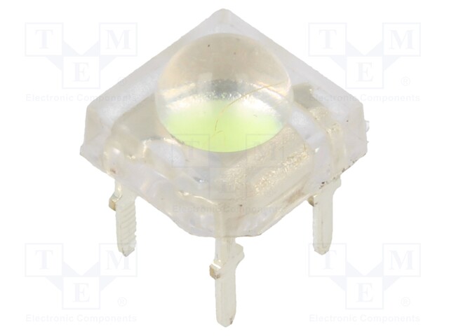 LED Super Flux; 7.62x7.62mm; blue (ice blue); 4200÷5800mcd; 90°