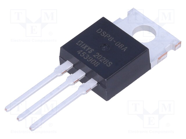 Diode: rectifying; THT; 800V; 8A; Package: tube; TO220AB; Ifsm: 120A
