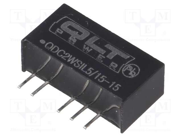 Converter: DC/DC; 2W; Uin: 4.5÷5.5V; Uout: 15VDC; Uout2: -15VDC; SIL