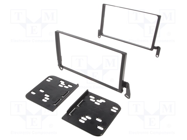 Radio mounting frame; Ford,Lincoln; 2 DIN; black