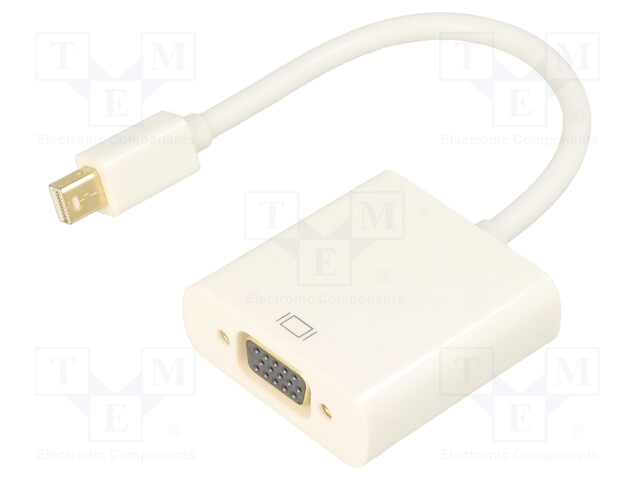 Adapter; D-Sub 15pin HD socket,mini DisplayPort plug; 0.15m