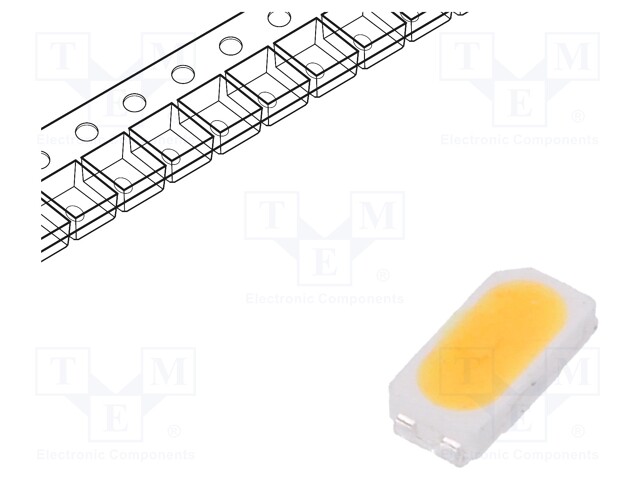 LED; SMD; 3014,PLCC2; white warm; 9÷14lm; 2650-2868K; 80; 120°; 30mA