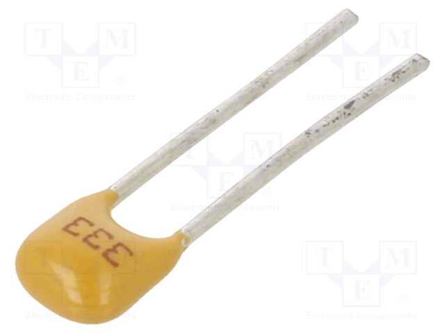 Capacitor: ceramic; 33nF; 50V; X7R; ±10%; THT; 2.54mm