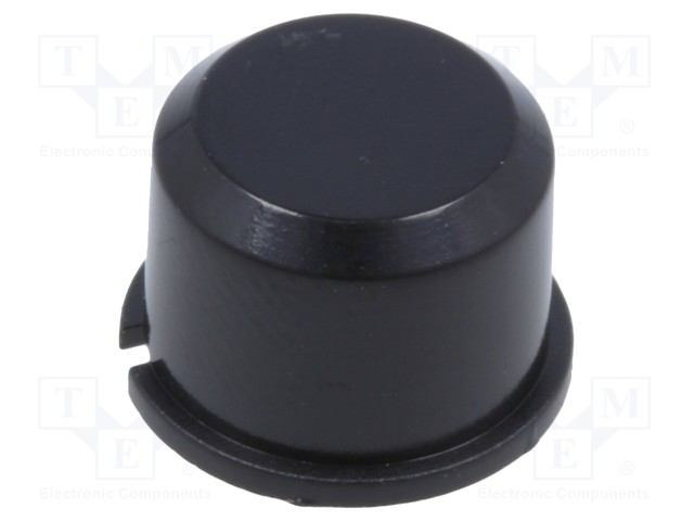 Button; round; black; Application: MEC1625006,MEC3FTH9; Ø9.6mm