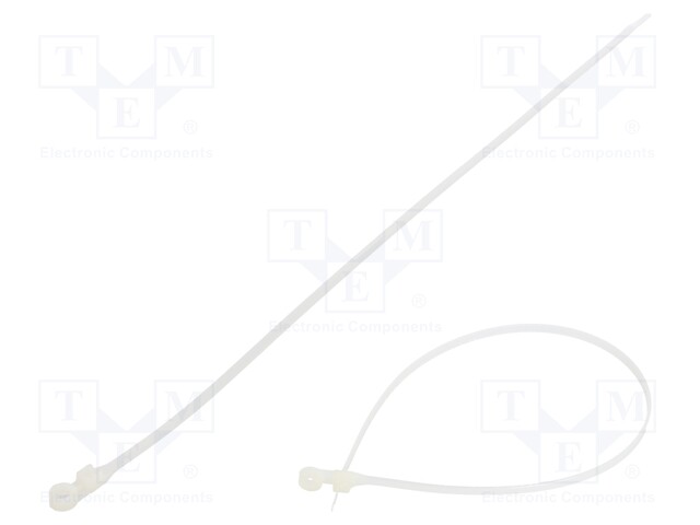 Cable tie; with a hole for screw mounting; L: 380mm; W: 4.8mm