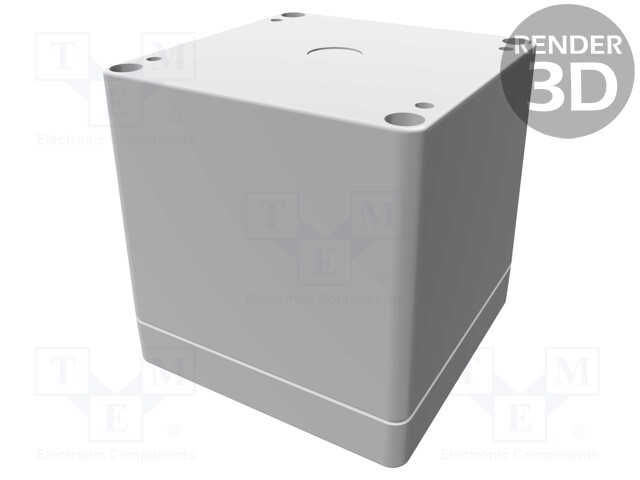 Enclosure: multipurpose; X: 90mm; Y: 90mm; Z: 90mm; 1554; grey