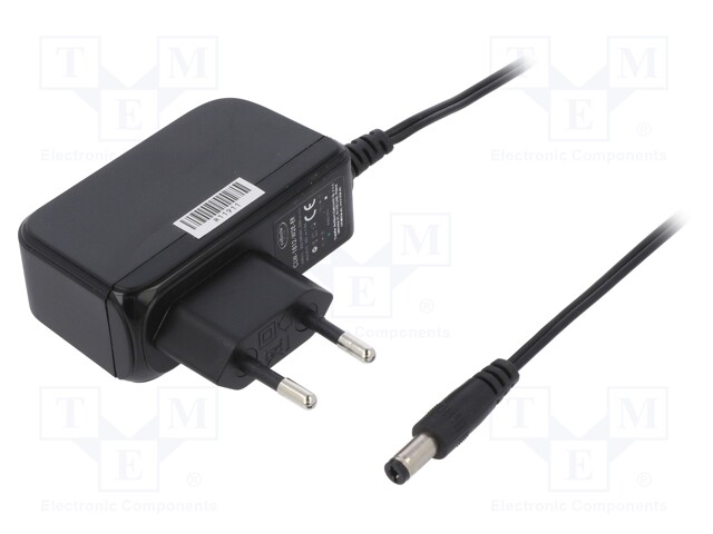 Power supply: switched-mode; 12VDC; 1.5A; Out: 5,5/2,1; 18W; 0÷40°C