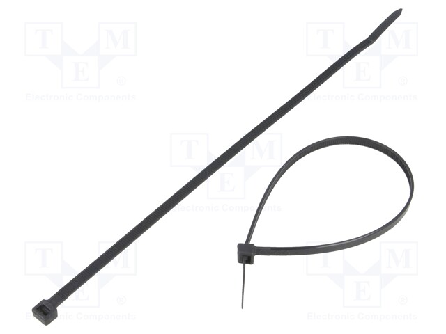 Cable tie; L: 250mm; W: 4.8mm; polyamide; 215N; black; -40÷85°C