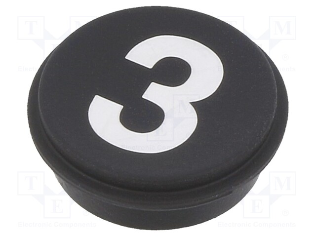 Button; Ø21mm; Pushbutton: round; black; 09